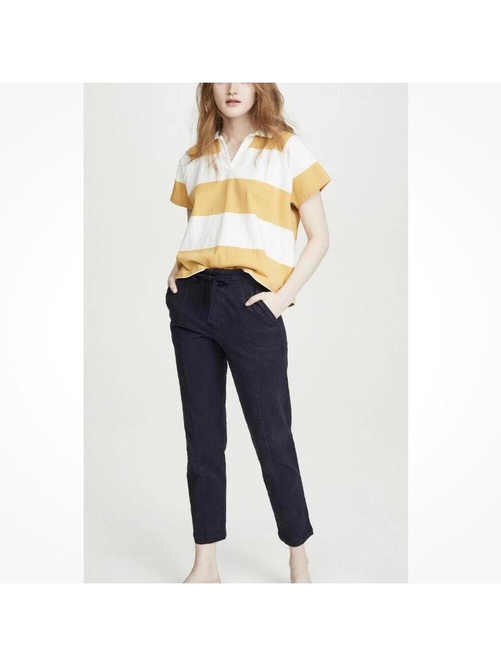 Alex Mill Twill Drawstring Chino Pants Navy Blue size 12